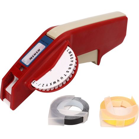 Manuelle Prägemaschine Für Diy-etiketten, Mit Klaren Buchstaben Und Zahlen, Aus Robustem Abs-kunststoff, Farbe: Schwarz.