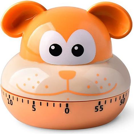 Mechanischer Kochtimer In Tierform, Präziser 60-minuten-timer Zum Kochen Und Lernen, Niedliches Welpen-design
