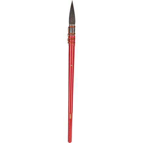 Aquarellpinsel Aus Eichhörnchenhaar, Roter Griff, Metallring, Acryl-künstlerbedarf – Nr. 5