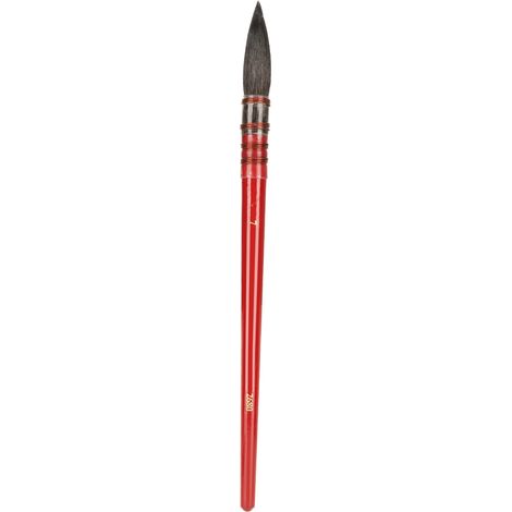 Pinsel Aus Eichhörnchenhaar Mit Spitzer Spitze Für Aquarell- Und Acrylfarben, Roter Griff, Eisenring, Künstlerbedarf