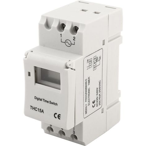 Programmierbarer Digitaler Timer Für Din-schiene, 20 A, 220–240 V Ac, Thc15a