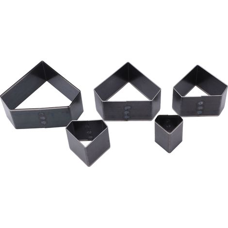 5-teiliges Set Aus Leder-diamant-ausstechformen Zum Ausstechen Und Bohren, Verschiedene Größen, Ideal Für Diy-projekte Und Bastelarbeiten Zu Hause