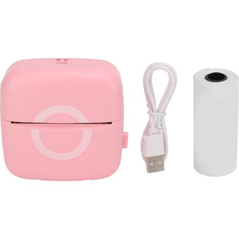Pinkfarbener Tragbarer Bluetooth-thermodrucker, Mini-usb-wiederaufladbarer Etikettendrucker, 200 Dpi, Kompakt Und Intelligent Für Korrekturen.