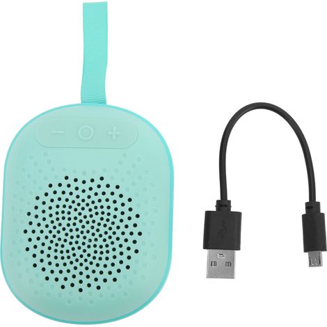 Ipx4 Wasserdichter, Tragbarer Bluetooth-lautsprecher Mit Rgb-beleuchtung Und Handschlaufe, Kompakt Für Wandern Und Reisen, Cyan