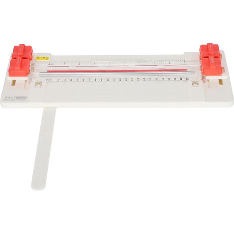 Tragbarer 4-in-1-papierschneider Mit Gepunkteten, Geraden, Wellenförmigen Und Faltbaren Klingen – Weiß