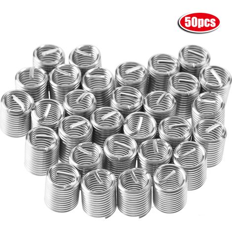 50 Stück Gewindeeinsätze Aus Edelstahl Ss304, Spirale M10 (m10x1,5x2 D)