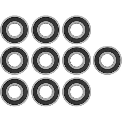 10 Kugellager 6202-rs Aus Schwarzem Stahl, 15 Mm Durchmesser – 10er-packung