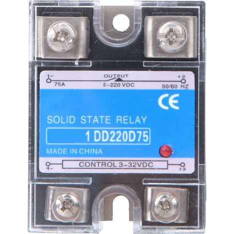 Dc/dc-halbleiterrelais (ssr), 3-32 Vdc Eingang, 5-220 Vdc Ausgang, 75 A, Zur Laststeuerung