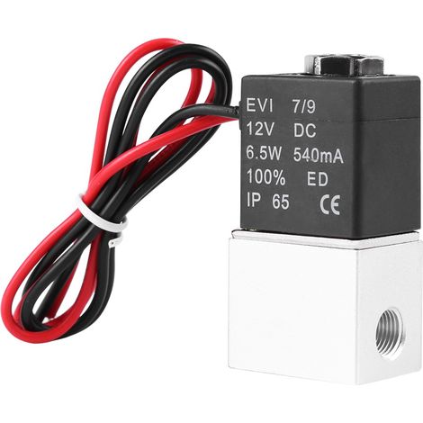 12v Dc 1/8" 2-wege-elektro-pneumatikventil Aus Aluminium, Normalerweise Geschlossen