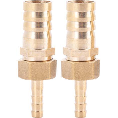 Reduzierstück Aus Messing Mit Widerhaken-endkappe Für Schlauch (6 Mm–16 Mm, 2 Stück)