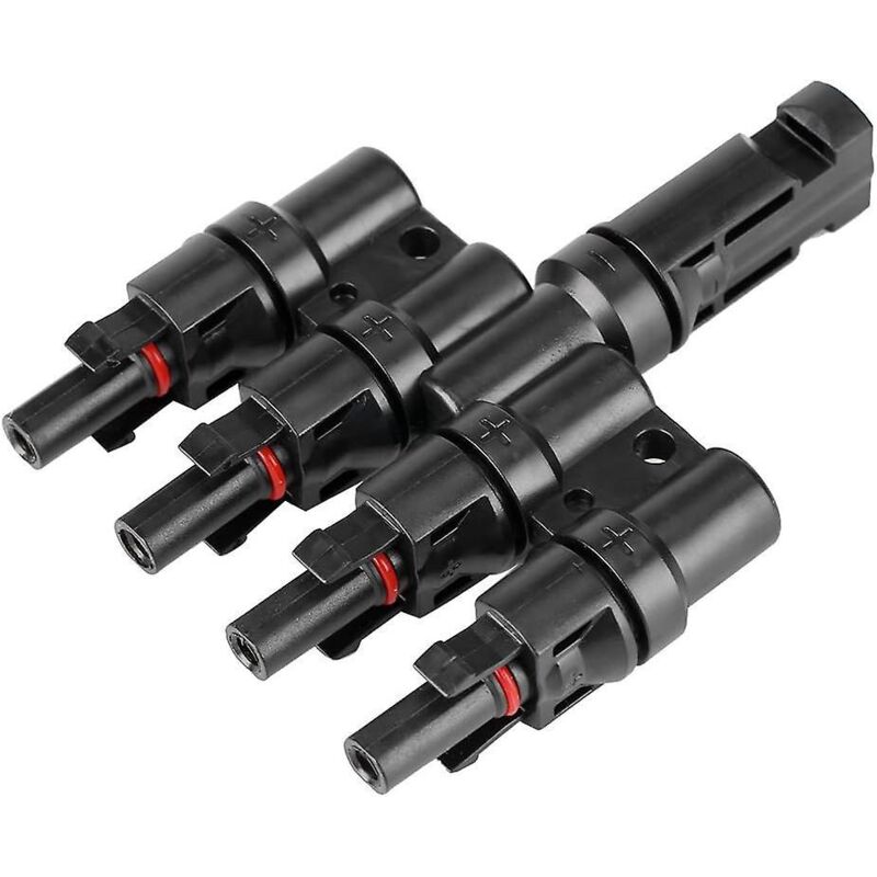 T-verbinder Für Solarmodulkabel - 1 Paar (1 Stecker Auf 4 Buchsen, 1 Buchse Auf 4 Stecker)