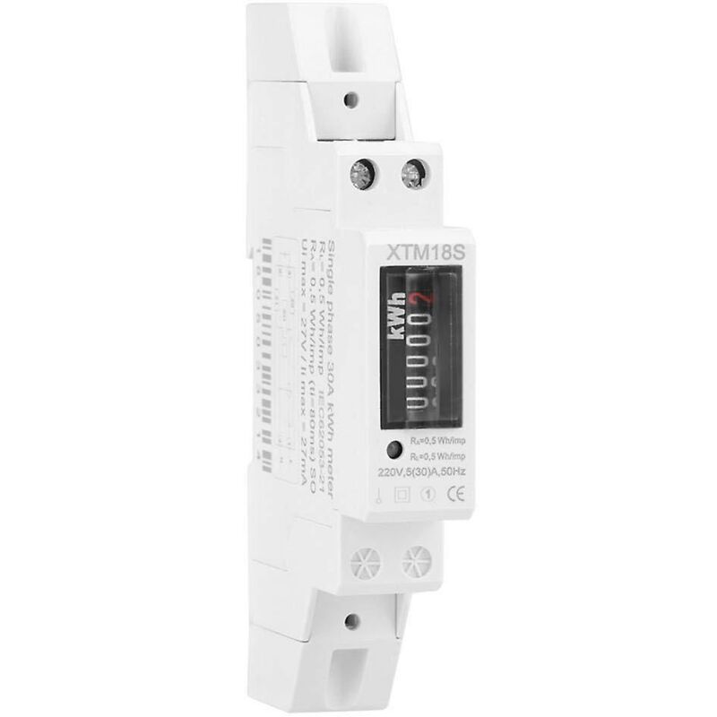 Einphasiger Digitaler Energiezähler Mit Lcd-anzeige, 220 V, 5–32 A, 1-polig, Din-schienenmontage