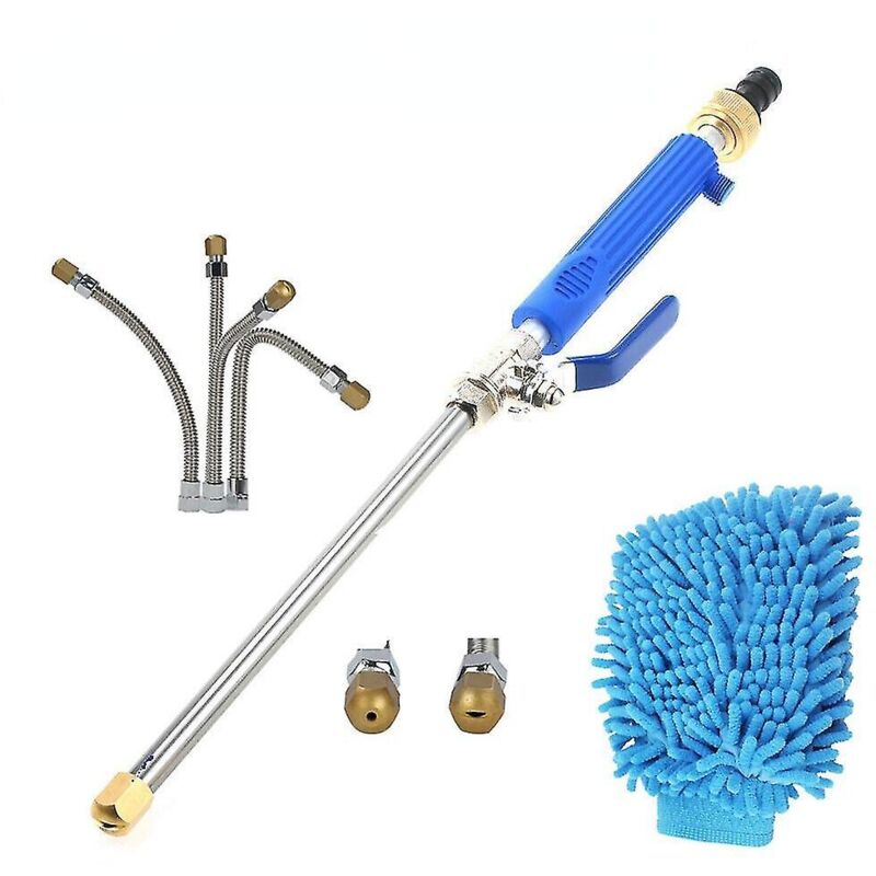 Set Mit 6 Blauen Hochdruck-wasserpistolen Für Autowaschanlagen