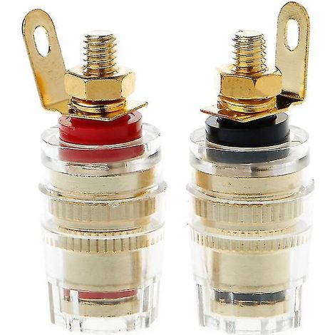 Packung Mit 2 Isolierten 4-mm-messing-buchsen (weiblich) Zum Löten