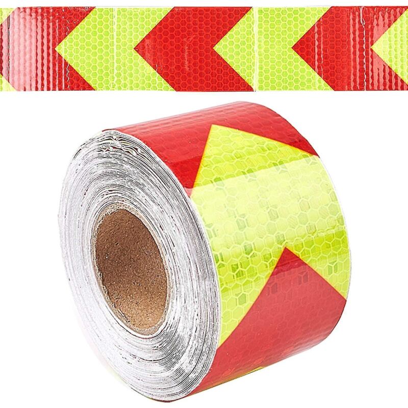 2" X 33' Hochintensives, Wasserdichtes, Rot-gelbes Warnreflektionsband Für Anhänger