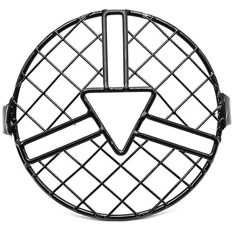 Schwarzer Retro-motorradscheinwerfer, Runder Kühlergrill