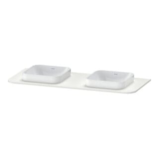 Duravit Waschtisch-Konsole Happy D.2 Plus 130x55cm, m 2 Auss, Nord we s-matt