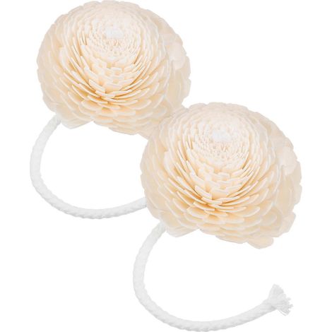 Set Mit 2 Dekorativen Duftdiffusoren In Form Künstlicher Blumen Zum Selberbasteln. Aromadiffusor Für Handgefertigte Blumen. – 19,50 X 8,50 X 8,50 Cm – Beige