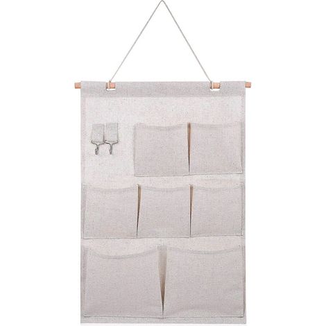 Hängender Kleiderschrank-organizer, Hängender Taschen-organizer, Wand-organizer Fürs Schlafzimmer – Beige
