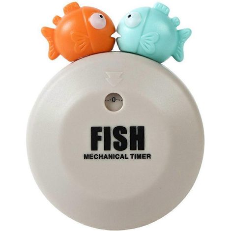 Mechanischer Timer In Fischform, Küchentimer, Kochzeitmesser, Backzeit-erinnerung, Dekoration Für Studentenwohnungen (beige) – 8,5 X 7 Cm – Beige