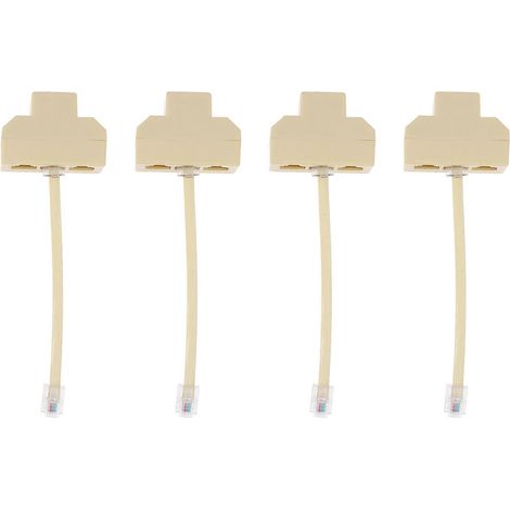 Telefonverteilerdosen, Telefonverteiler, 3-wege-telefonverteiler – 14 X 4,4 Cm – Beige
