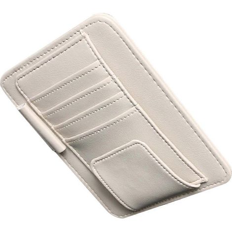 Auto-sonnenbrillenhalter, Kartenhalter, Aufbewahrungsaccessoire – 15,5 X 12,5 Cm – Beige