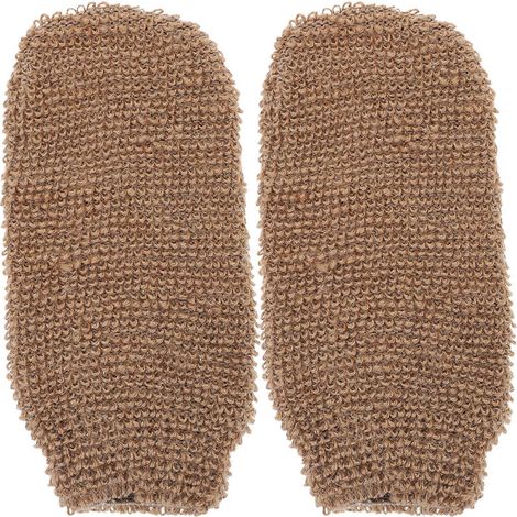Set Mit 2 Badehandschuhen, Körpermassagehandschuhen, Peelinghandschuhen, Duschhandschuhen, Badezimmeraccessoires Für Zuhause Und Drinnen – 21,00 X 12,00 X 1,00 Cm – Beige