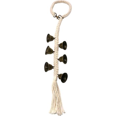 Hängende Türklingel, Verstellbarer Türklingelgriffhalter, Vintage-türklingelanhänger – 74 X 3 Cm – Beige