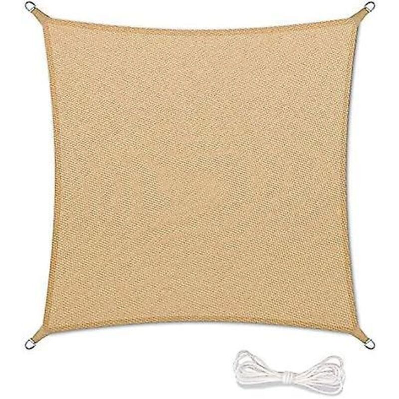 Sonnensegel Für Den Außenbereich - 90% Uv-schutz, Wasserdicht, Sandfarben (2x2m)