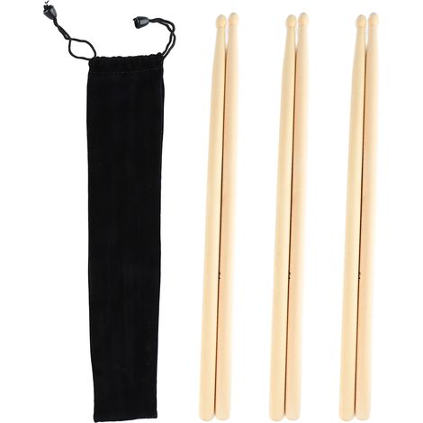 Paar 5a-massivholz-drumsticks, Komfortabler Und Rutschfester Griff Für Übung Und Auftritte