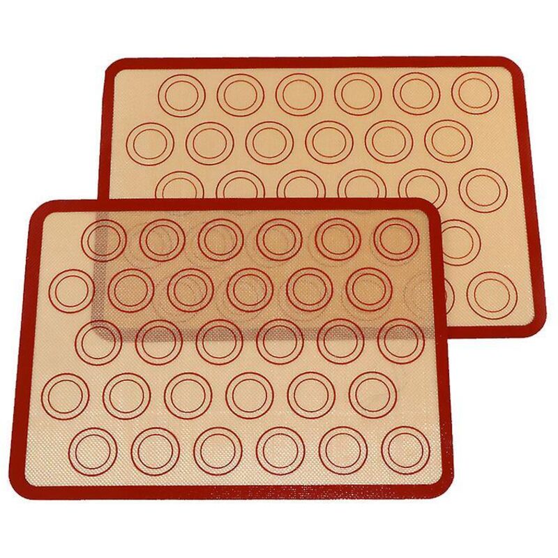 Set Mit 2 Silikon-backmatten, Antihaftbeschichtet, Wiederverwendbar Und Hitzebeständig (40 X 29,5 Cm)