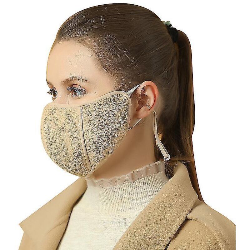 Thermo-windschutz-gesichtsmaske Für Damen, Kamelfarben