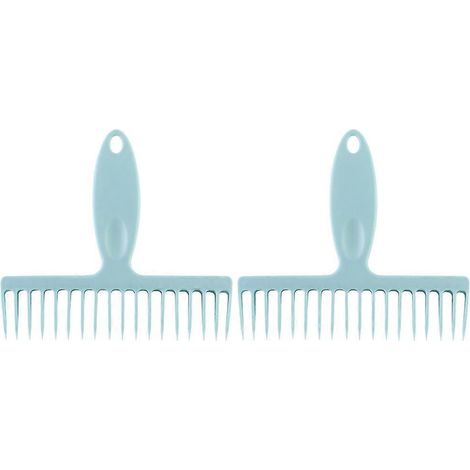 Set Mit 2 Kämmen Und Bürsten Zur Haarentfernung, Manuellen Reinigung Und Als Haarentfernungswerkzeug. – 17,00 X 16,80 X 0,30 Cm – Blau