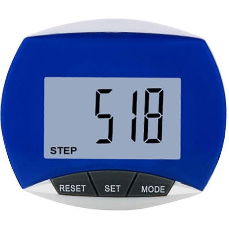 Tragbarer, Multifunktionaler Schrittzähler Für Läufer, Fitness-informationstool Und Sportzubehör Für Männer Und Frauen (blau) – 6,38 X 5,4 Cm – Blau