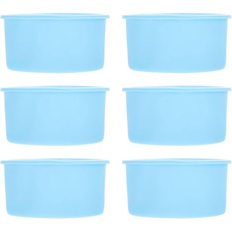 6er-set Silikon-backformen Für Kuchen Und Muffins (blau) – 10 X 10 X 5 Cm – Blau