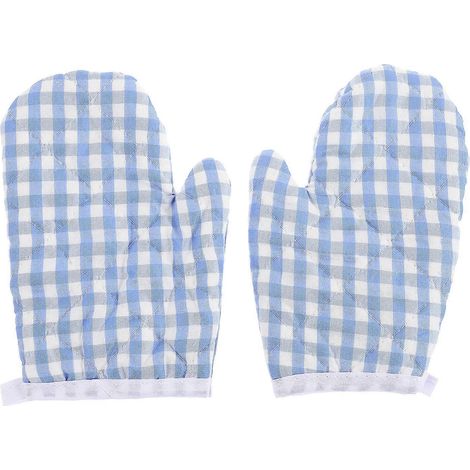 Set Mit 2 Weichen, Hitzebeständigen Ofenhandschuhen Für Kinder, Mikrowellengeeignet. – 17,00 X 12,00 X 2,00 Cm – Blau