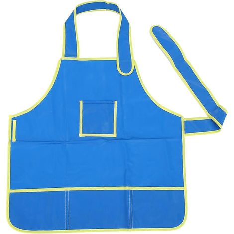 Wasserdichte Kinderschürze/malkittel, Ideal Für Kunst, Basteln Und Zeichnen (blau) - Blau