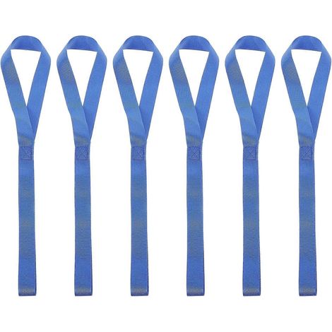 Set Mit 6 Robusten Spanngurten Zur Sicherung Von Motorrädern Und Rollern – 46 X 2,5 X 0,1 Cm – Blau