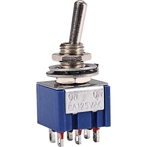 Gn109a 1,8 M Langer Ac-ein-ein-spdt-wippschalter Mit 2 Positionen Und Verriegelung, 6 A, 125 V (blau)