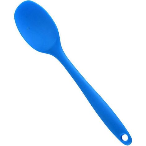 Antihaft-silikon-suppenlöffel Für Kinder Mit Langem Griff Und Langem Griff (blau) – 20,60 X 4,40 X 1,00 Cm – Blau