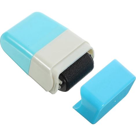 Geheimes Rollsiegel, Unleserliches Vertraulichkeitssiegel, Identitätsschutz-rollstempel – 4,60 X 4,20 X 3,50 Cm – Blau