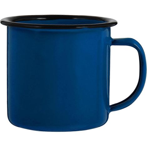 Vintage-heißwasserbecher Aus Eisen, Robust Und Klein, Ideal Für Zuhause Und Gastronomie. – 7 X 7 X 6 Cm – Blau