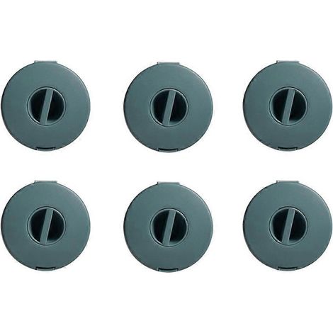 6er-set Drehbare Kabelaufbewahrungsboxen Aus Kunststoff, Tragbare Organizer – 6,3 X 1,7 Cm – Blau