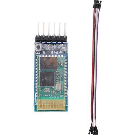 Hc-05 6-poliges Rs232-funk-seriell-hf-transceiver-modul, Master-slave, Mit 6 Kompatiblen Kabeln – 4,30 X 1,60 X 0,50 Cm