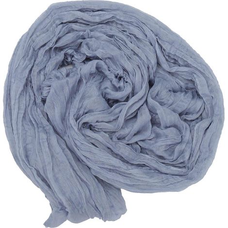 Dekorativer Tischläufer Im Bohème-stil Aus Langem Gaze-gewebe – 300 X 90 Cm – Blau