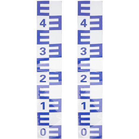 Set Mit 2 Aufklebern Für Wasserstandsanzeiger, Wasserstandsskalen Aus Metall, Aufkleber Für Wasserstandsanzeiger – 50,00 X 8,00 X 0,20 Cm – Blau
