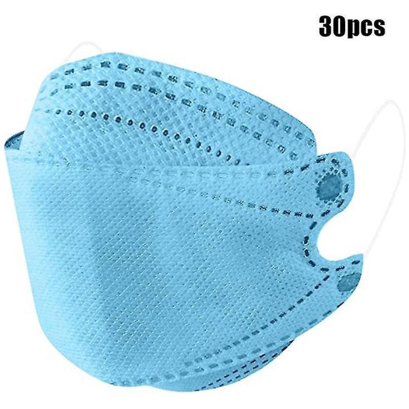 Einweg-gesichtsmasken Für Kinder, Einfarbig, 10/30/50 Stück, Fischförmig, Vollständiger Gesichtsschutz, Blau