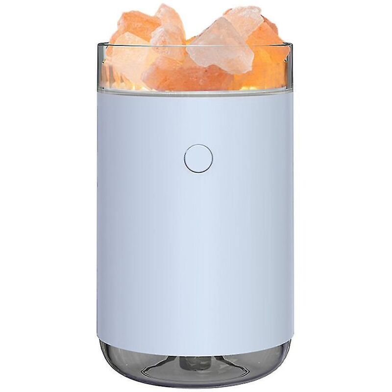 Multifunktionaler Elektrischer Luftverteiler, Luftbefeuchter, Aromaöl, Salzkristalle, Blaues Nachtlicht