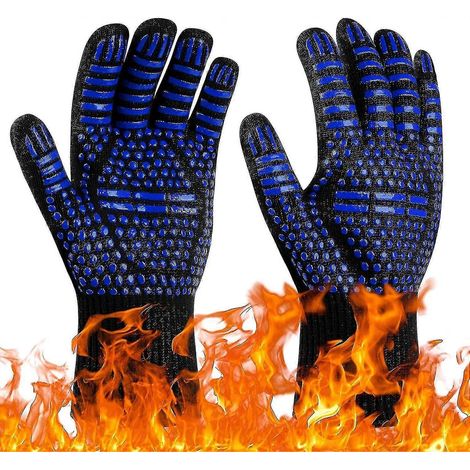 Grillhandschuhe, Ofenhandschuhe Hitzebeständig Bis 800 °c, Rutschfeste Und Hitzebeständige Küchenhandschuhe, Kochhandschuhe Für Grill/ofen/kamin/schweißen