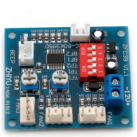 12v Pc Cpu Lüfterdrehzahl- Und Temperaturregelungsmodul Mit Hochtemperaturalarm (pwm)